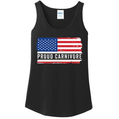 Carnivore Protein Pride Usa Us Flag Diet Meat Eater Keto Ladies Essential Tank