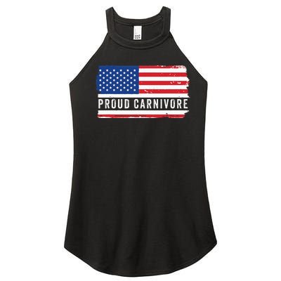 Carnivore Protein Pride Usa Us Flag Diet Meat Eater Keto Women’s Perfect Tri Rocker Tank