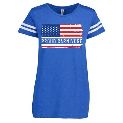 Carnivore Protein Pride Usa Us Flag Diet Meat Eater Keto Enza Ladies Jersey Football T-Shirt