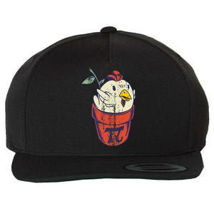 Chicken Pot PI Day Math Funny Teacher Wool Snapback Cap