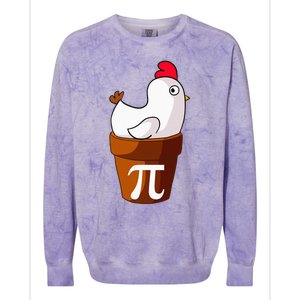 Chicken Pot Pi Funny Pie Day Cartoon Chicken Pot Pi Colorblast Crewneck Sweatshirt