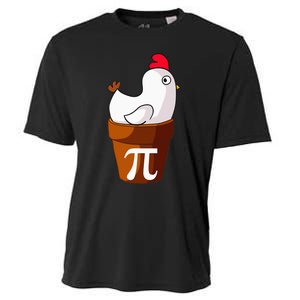 Chicken Pot Pi Funny Pie Day Cartoon Chicken Pot Pi Cooling Performance Crew T-Shirt