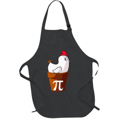 Chicken Pot Pi Funny Pie Day Cartoon Chicken Pot Pi Full-Length Apron With Pockets