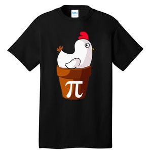 Chicken Pot Pi Funny Pie Day Cartoon Chicken Pot Pi Tall T-Shirt