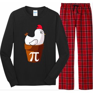 Chicken Pot Pi Funny Pie Day Cartoon Chicken Pot Pi Long Sleeve Pajama Set