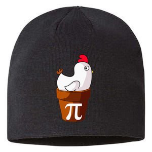 Chicken Pot Pi Funny Pie Day Cartoon Chicken Pot Pi Sustainable Beanie