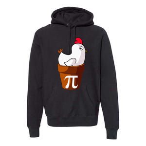 Chicken Pot Pi Funny Pie Day Cartoon Chicken Pot Pi Premium Hoodie