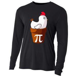 Chicken Pot Pi Funny Pie Day Cartoon Chicken Pot Pi Cooling Performance Long Sleeve Crew