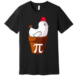 Chicken Pot Pi Funny Pie Day Cartoon Chicken Pot Pi Premium T-Shirt