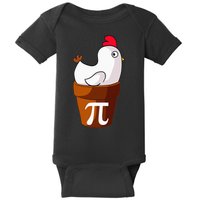 Chicken Pot Pi Funny Pie Day Cartoon Chicken Pot Pi Baby Bodysuit