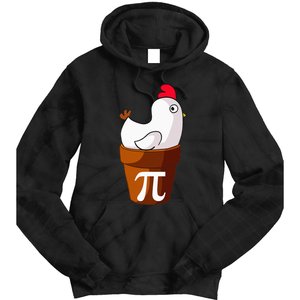 Chicken Pot Pi Funny Pie Day Cartoon Chicken Pot Pi Tie Dye Hoodie