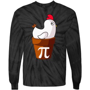 Chicken Pot Pi Funny Pie Day Cartoon Chicken Pot Pi Tie-Dye Long Sleeve Shirt