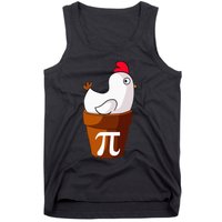 Chicken Pot Pi Funny Pie Day Cartoon Chicken Pot Pi Tank Top