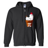 Chicken Pot Pi Funny Pie Day Cartoon Chicken Pot Pi Full Zip Hoodie