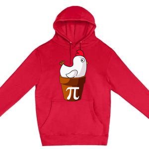 Chicken Pot Pi Funny Pie Day Cartoon Chicken Pot Pi Premium Pullover Hoodie