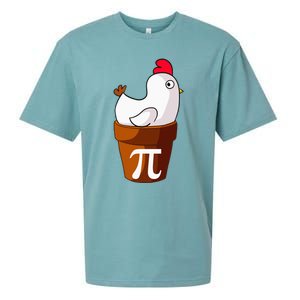 Chicken Pot Pi Funny Pie Day Cartoon Chicken Pot Pi Sueded Cloud Jersey T-Shirt