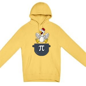 Chicken Pot Pie Funny Pi Day Pun Math Numbers 3 14 March 14 Gift Premium Pullover Hoodie