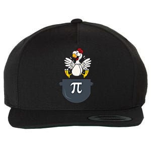 Chicken Pot Pie Funny Pi Day Pun Math Numbers 3 14 March 14 Gift Wool Snapback Cap