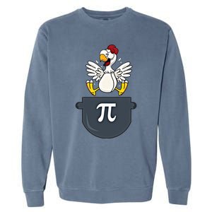 Chicken Pot Pie Funny Pi Day Pun Math Numbers 3 14 March 14 Gift Garment-Dyed Sweatshirt