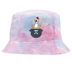 Chicken Pot Pie Funny Pi Day Pun Math Numbers 3 14 March 14 Gift Tie-Dyed Bucket Hat