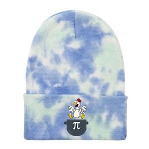 Chicken Pot Pie Funny Pi Day Pun Math Numbers 3 14 March 14 Gift Tie Dye 12in Knit Beanie