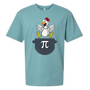 Chicken Pot Pie Funny Pi Day Pun Math Numbers 3 14 March 14 Gift Sueded Cloud Jersey T-Shirt