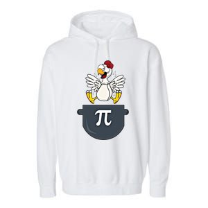 Chicken Pot Pie Funny Pi Day Pun Math Numbers 3 14 March 14 Gift Garment-Dyed Fleece Hoodie