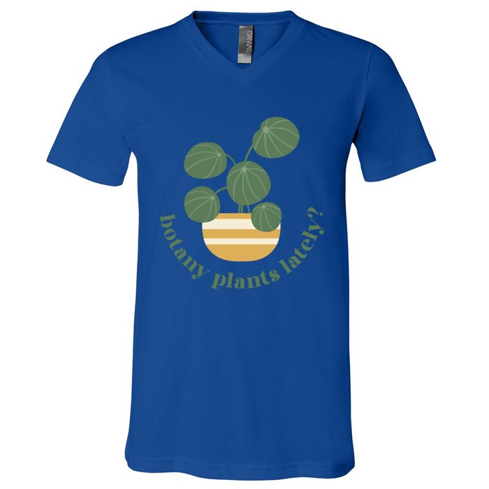 Cute Pilea Paperomiodes House Plant Botany Plants Lately Gift V-Neck T-Shirt