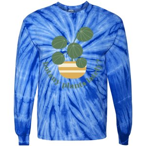 Cute Pilea Paperomiodes House Plant Botany Plants Lately Gift Tie-Dye Long Sleeve Shirt