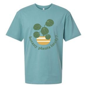 Cute Pilea Paperomiodes House Plant Botany Plants Lately Gift Sueded Cloud Jersey T-Shirt