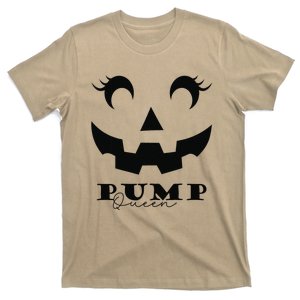 Cute Pumpqueen Pumpkin Face Halloween Costume T-Shirt