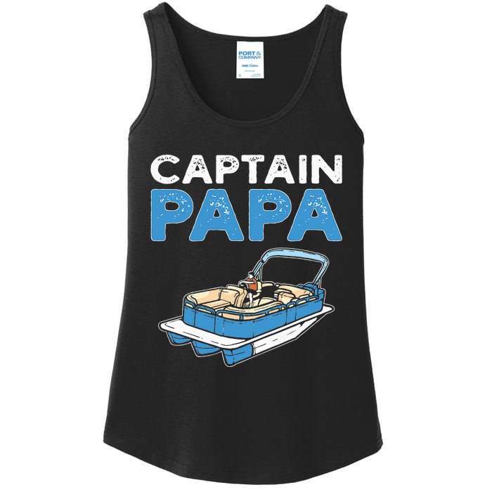 Captain Papa. Pontoon Boat Captain Ladies Essential Tank