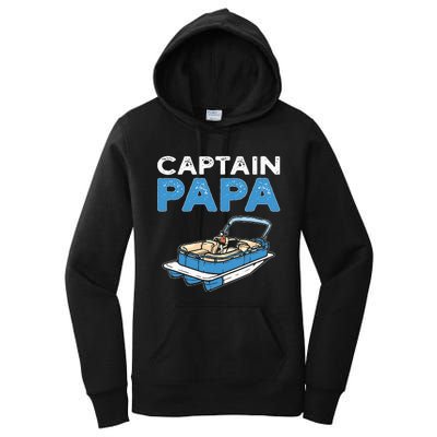 Captain Papa. Pontoon Boat Captain Women's Pullover Hoodie