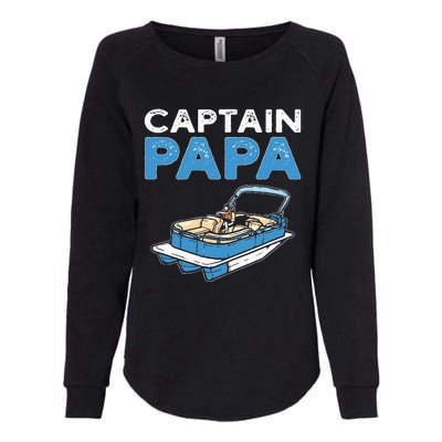 Captain Papa. Pontoon Boat Captain Womens California Wash Sweatshirt