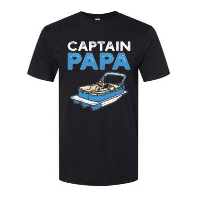 Captain Papa. Pontoon Boat Captain Softstyle® CVC T-Shirt