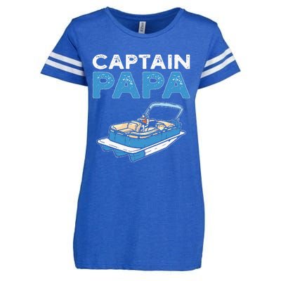 Captain Papa. Pontoon Boat Captain Enza Ladies Jersey Football T-Shirt