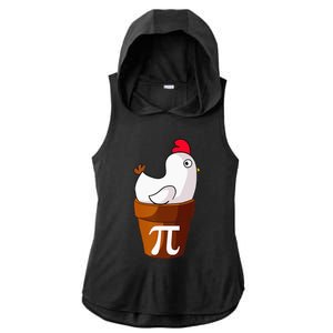 Chicken Pot Pie Funny Math Pun Chicken Pot Pi Ladies PosiCharge Tri-Blend Wicking Draft Hoodie Tank