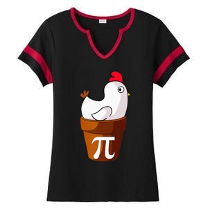 Chicken Pot Pie Funny Math Pun Chicken Pot Pi Ladies Halftime Notch Neck Tee