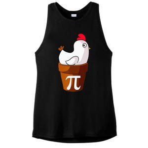 Chicken Pot Pie Funny Math Pun Chicken Pot Pi Ladies PosiCharge Tri-Blend Wicking Tank