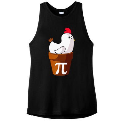 Chicken Pot Pie Funny Math Pun Chicken Pot Pi Ladies PosiCharge Tri-Blend Wicking Tank