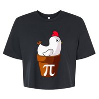 Chicken Pot Pie Funny Math Pun Chicken Pot Pi Bella+Canvas Jersey Crop Tee