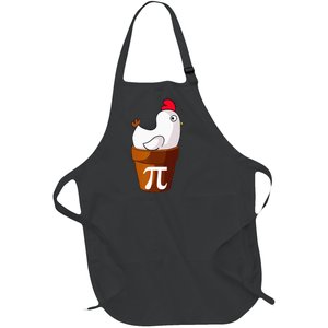 Chicken Pot Pie Funny Math Pun Chicken Pot Pi Full-Length Apron With Pockets