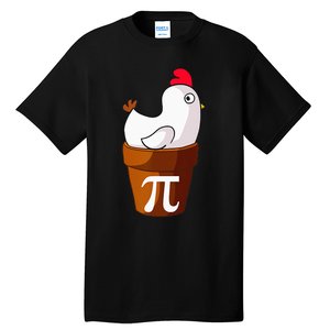 Chicken Pot Pie Funny Math Pun Chicken Pot Pi Tall T-Shirt