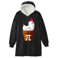 Chicken Pot Pie Funny Math Pun Chicken Pot Pi Hooded Wearable Blanket