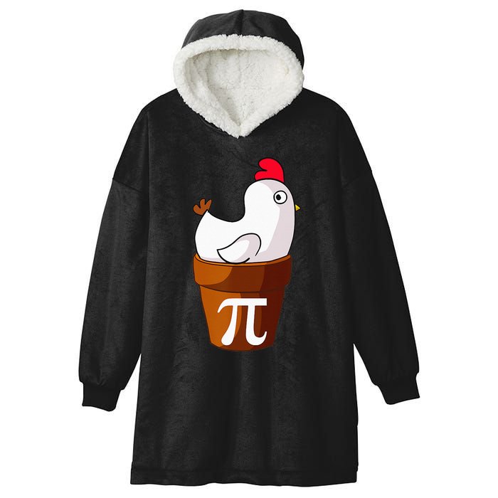 Chicken Pot Pie Funny Math Pun Chicken Pot Pi Hooded Wearable Blanket