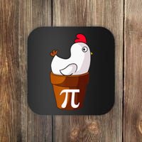 Chicken Pot Pie Funny Math Pun Chicken Pot Pi Coaster