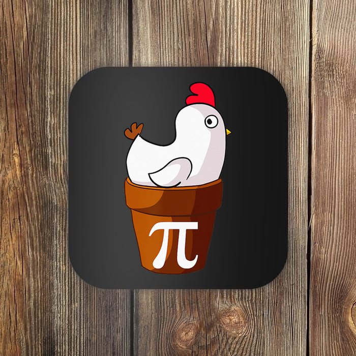 Chicken Pot Pie Funny Math Pun Chicken Pot Pi Coaster