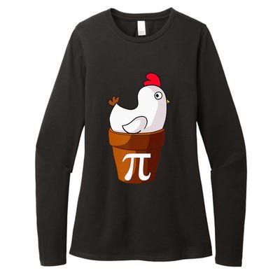 Chicken Pot Pie Funny Math Pun Chicken Pot Pi Womens CVC Long Sleeve Shirt