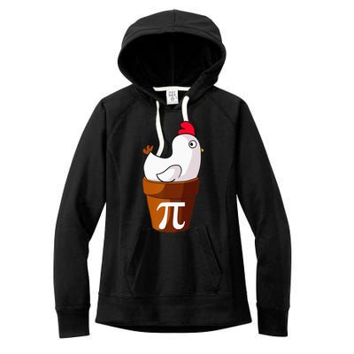 Chicken Pot Pie Funny Math Pun Chicken Pot Pi Women's Fleece Hoodie