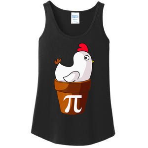 Chicken Pot Pie Funny Math Pun Chicken Pot Pi Ladies Essential Tank